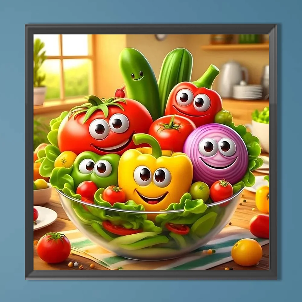 Diamond Painting - Full Round Drill - Big Eyes Fruit(Canvas|40*40cm)