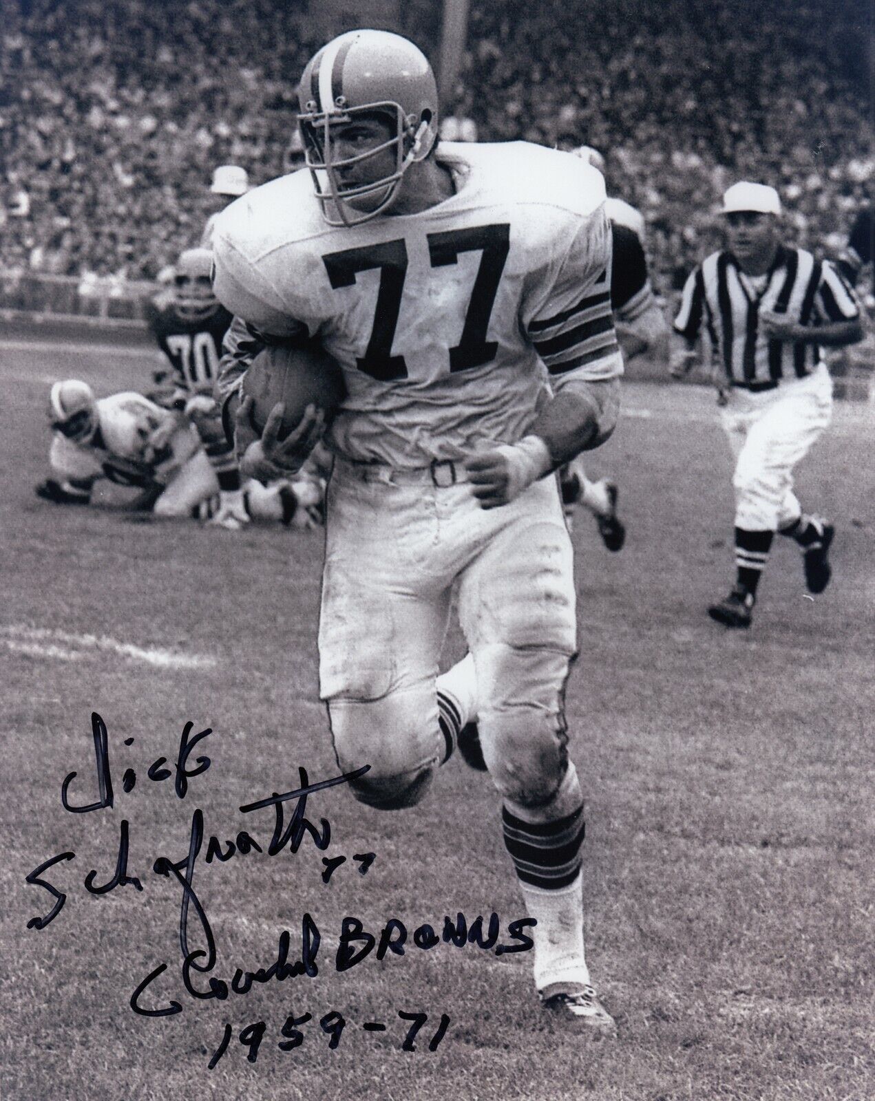 Dick Schafrath #2 8x10 Signed Photo Poster painting W/COA Cleveland Browns 031019