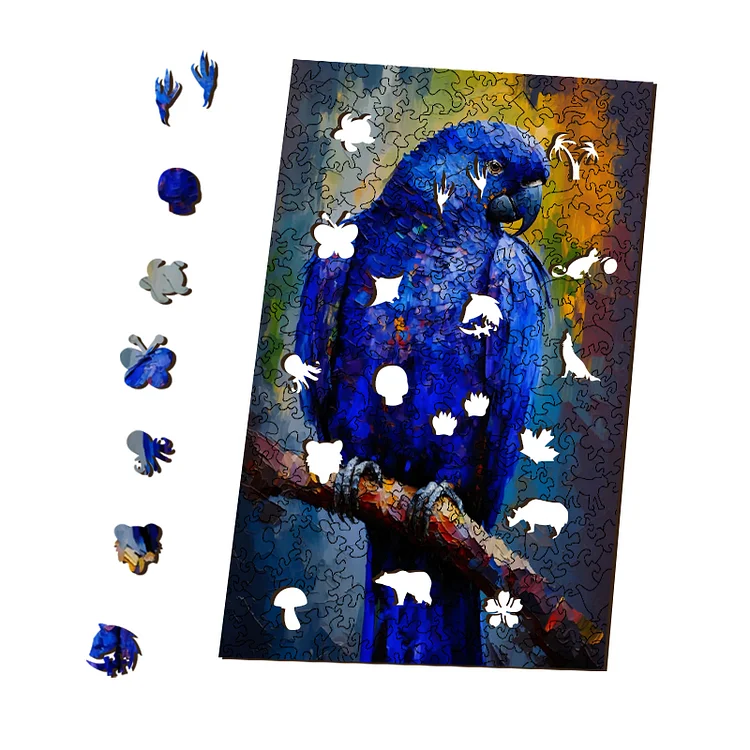 Ericpuzzle™ Ericpuzzle™Amusing Blue Parrot Wooden Jigsaw Puzzle