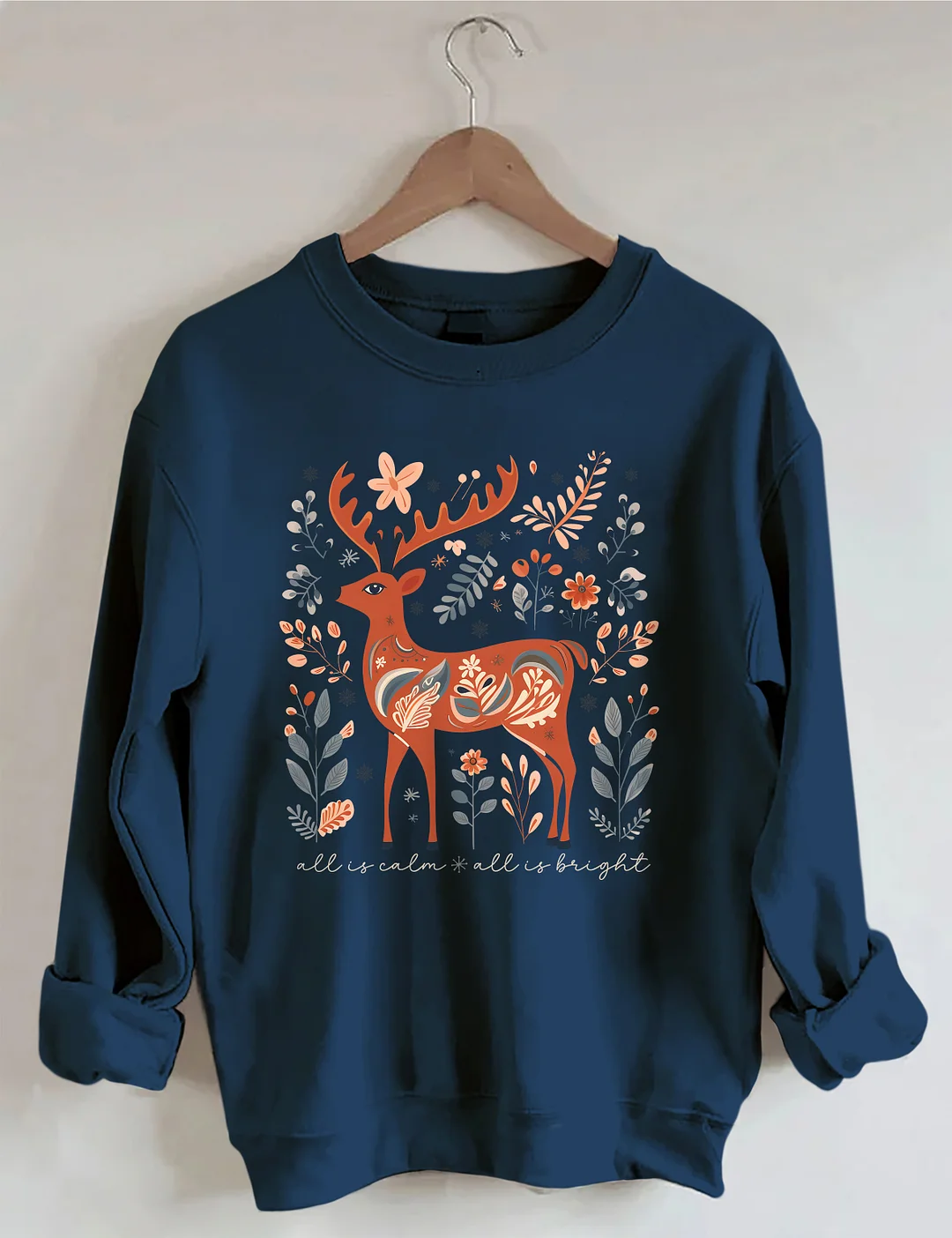 All Is Calm All Is Bright Sweatshirt