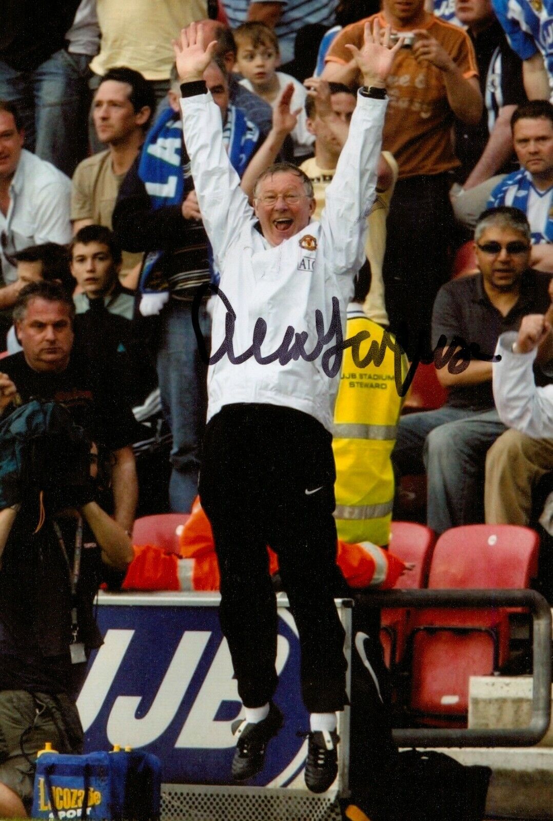 Sir Alex Ferguson Signed 6x4 Photo Poster painting Manchester United Manager Autograph + COA