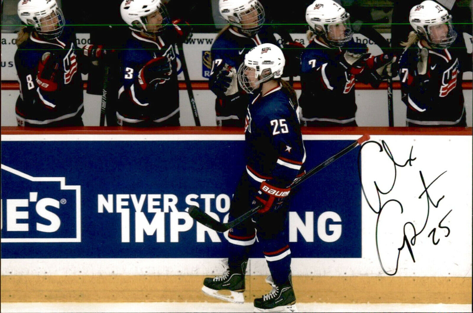 Alex Carpenter SIGNED 4x6 Photo Poster painting WOMEN'S HOCKEY / USA SILVER MEDAL OLYMPICS #2