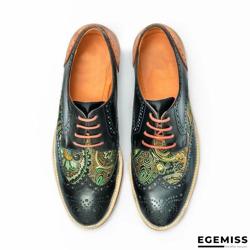 Handmade Silk Dragon Pattern Oxford Shoes | EGEMISS
