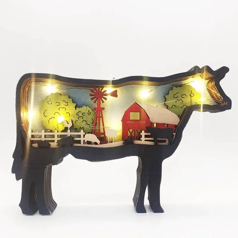 VigorDaily Cattle Carving Handcraft Gift