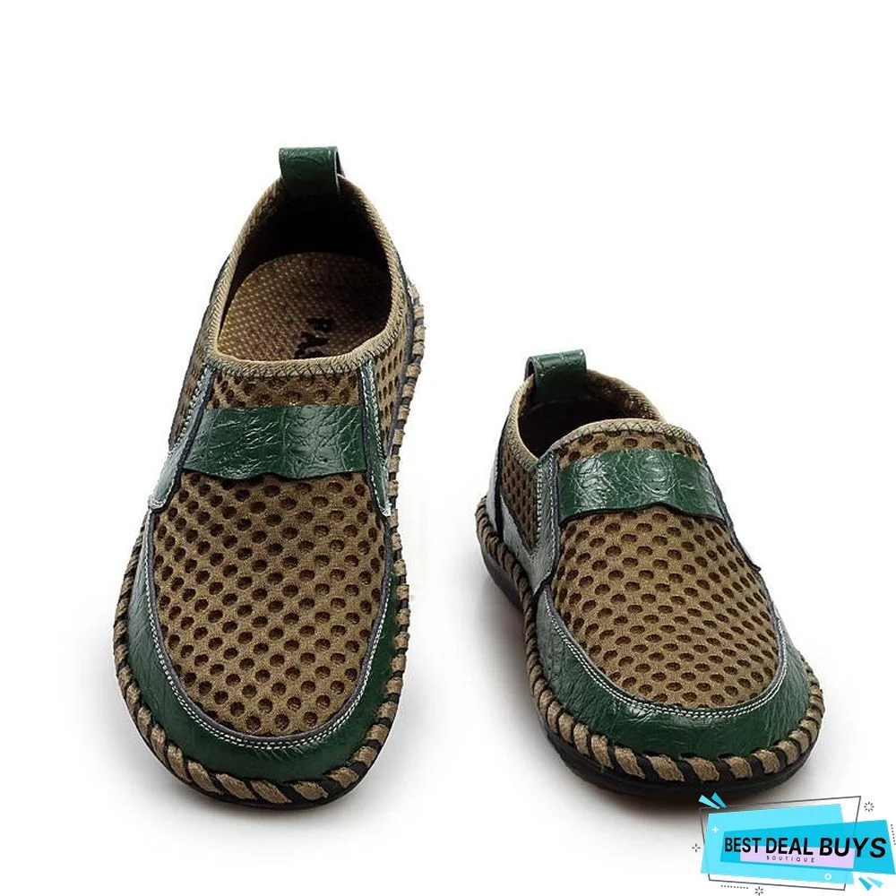 Men Oversize Mesh Flats Casual Teaching Soft Comfortable Loafers Shoes