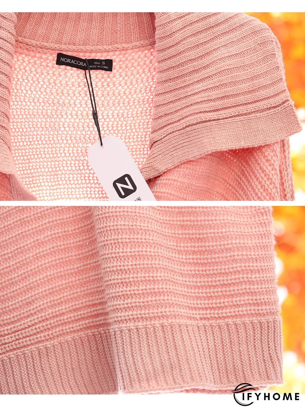 Long Sleeve Shirt Collar Sweet Knitted Sweater | IFYHOME