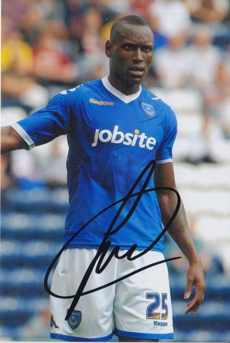 IBRAHIMA SONKO HAND SIGNED 6X4 Photo Poster painting PORTSMOUTH FOOTBALL AUTOGRAPH