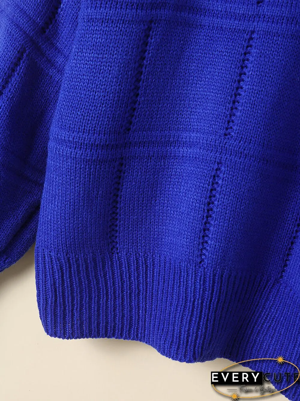 Check Pattern Long Sleeve Crew Neck Loose Sweater