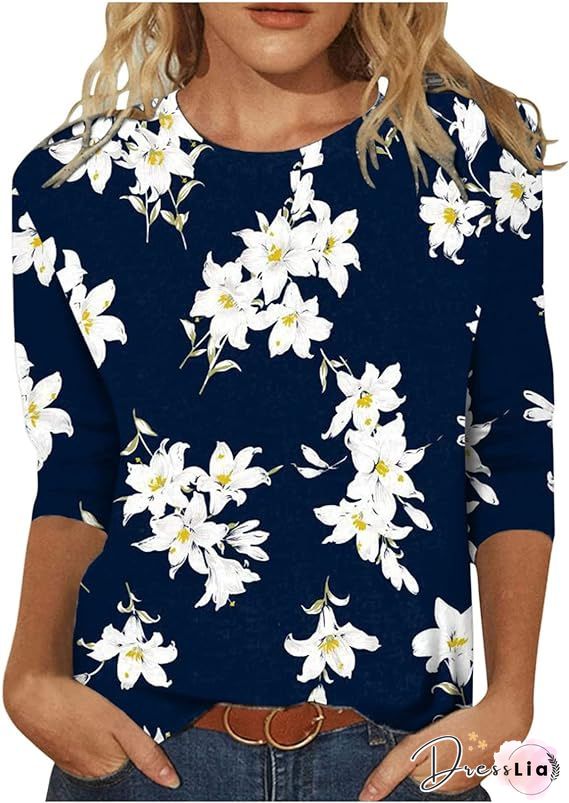 Women Black Long Sleeve Casual Printed Shirts