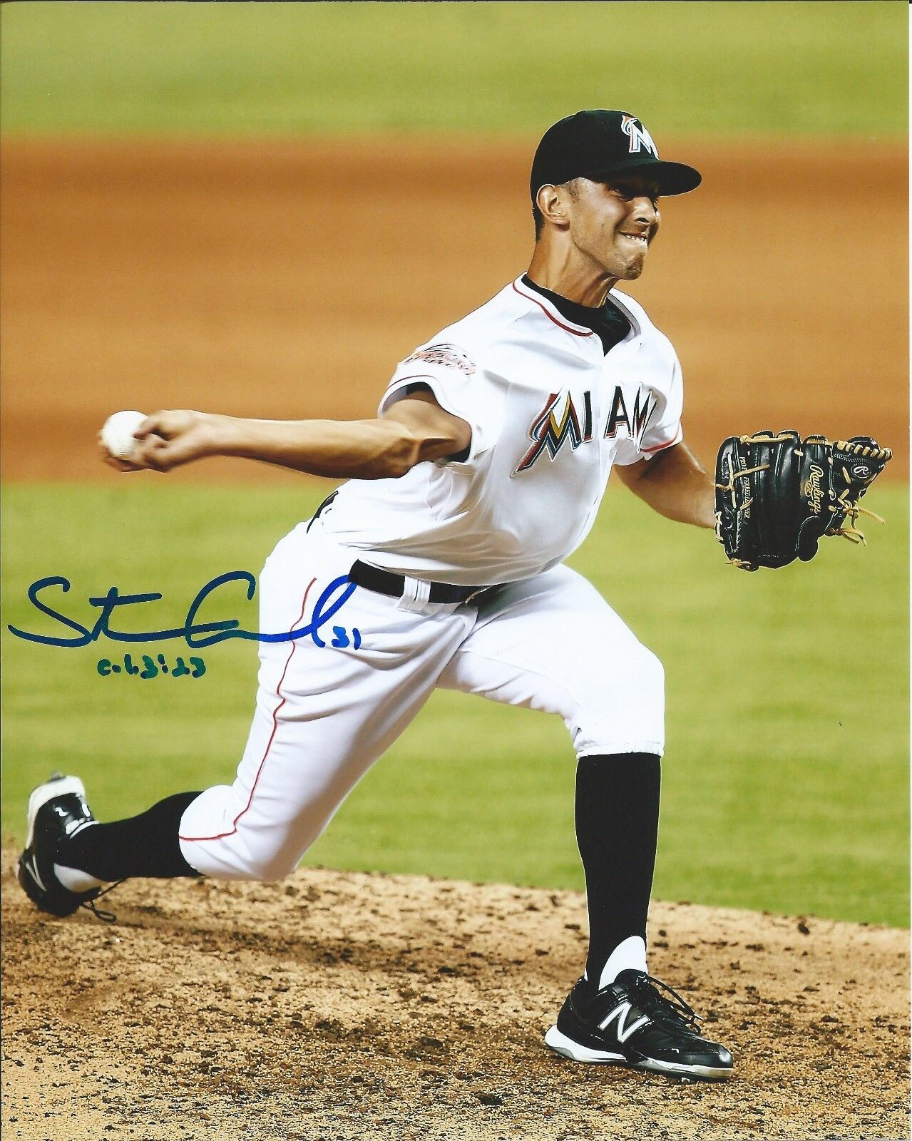 STEVE CISHEK signed AUTOGRAPHED MIAMI MARLINS 8x10 Photo Poster painting