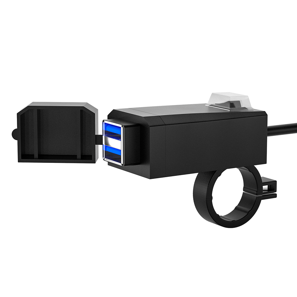 

CS-757A1 Motorcycle Handlebar Mirror QC3.0 Dual USB Charger with Switch, 501 Original