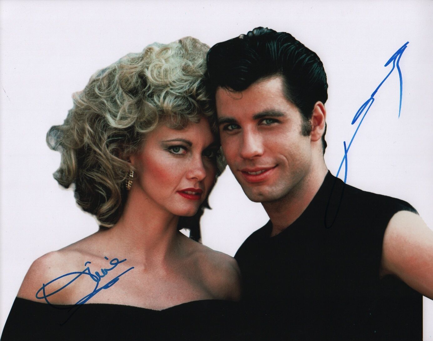 Grease (John Travolta & Olivia Newton-John) signed 11x14 Photo Poster painting