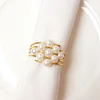 Golden Wire Pearls Catering Napkin Ring