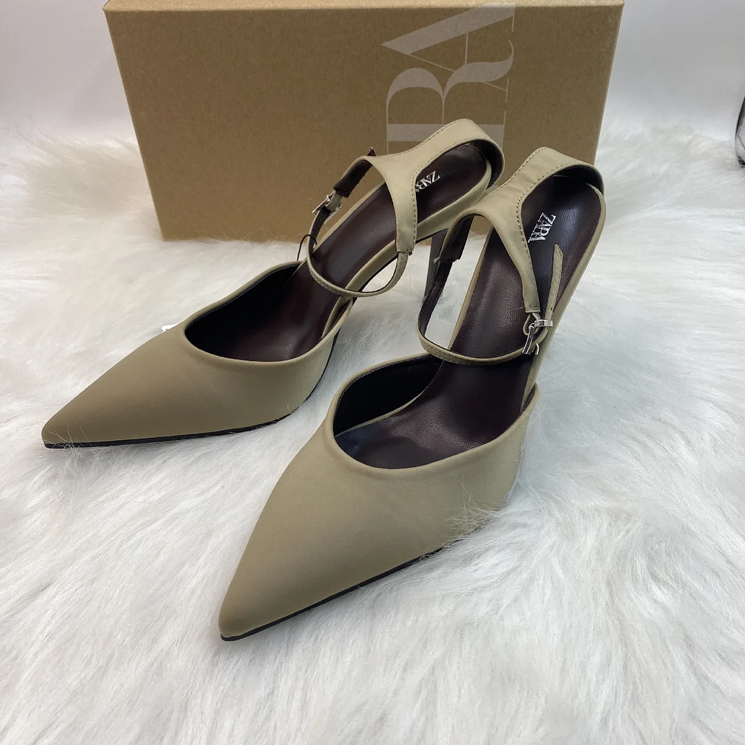 Breakj Breakj Spring New Women's Shoes Red Velvet Head Light-High Muller Shoes Buckle Fine Women's Shoes