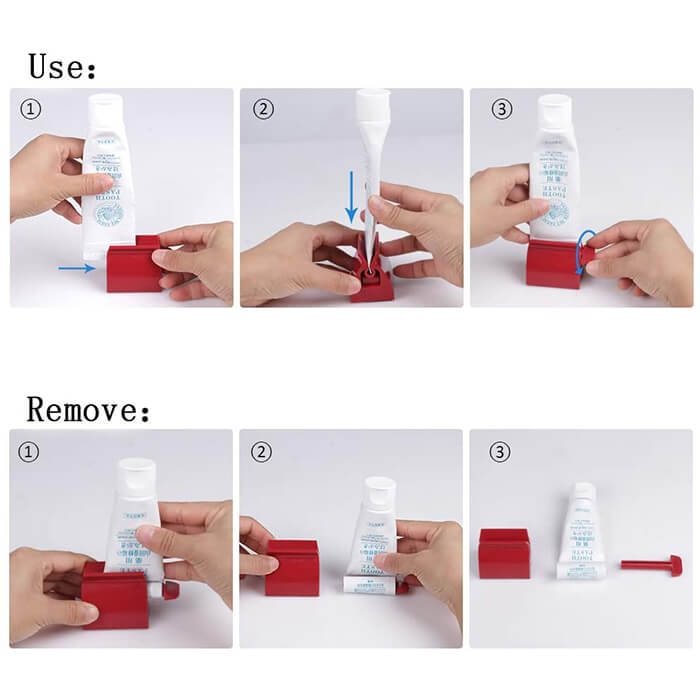 2pcs Toothpaste Dispenser Rotate Toothpaste Tube Squeezers Tube