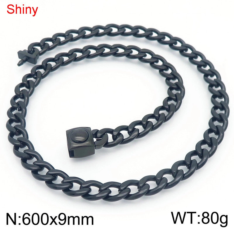 Stainless Steel NK Chain Bracelet Fashion Personality Titanium Steel Figaro Chain Necklace