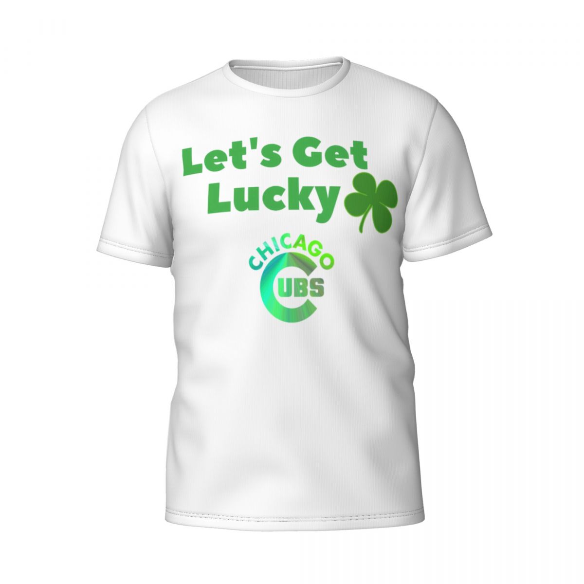 Chicago Cubs Get Lucky Clover St. Patrick's Day Men's Short Sleeve Shirt