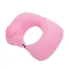 U-shaped neck pillow, automatic inflatable camping/travel pillow, travel pillow, soft velvet inflatable pillow, suitable for offices, airplanes, homes, portable, comfortable and convenient