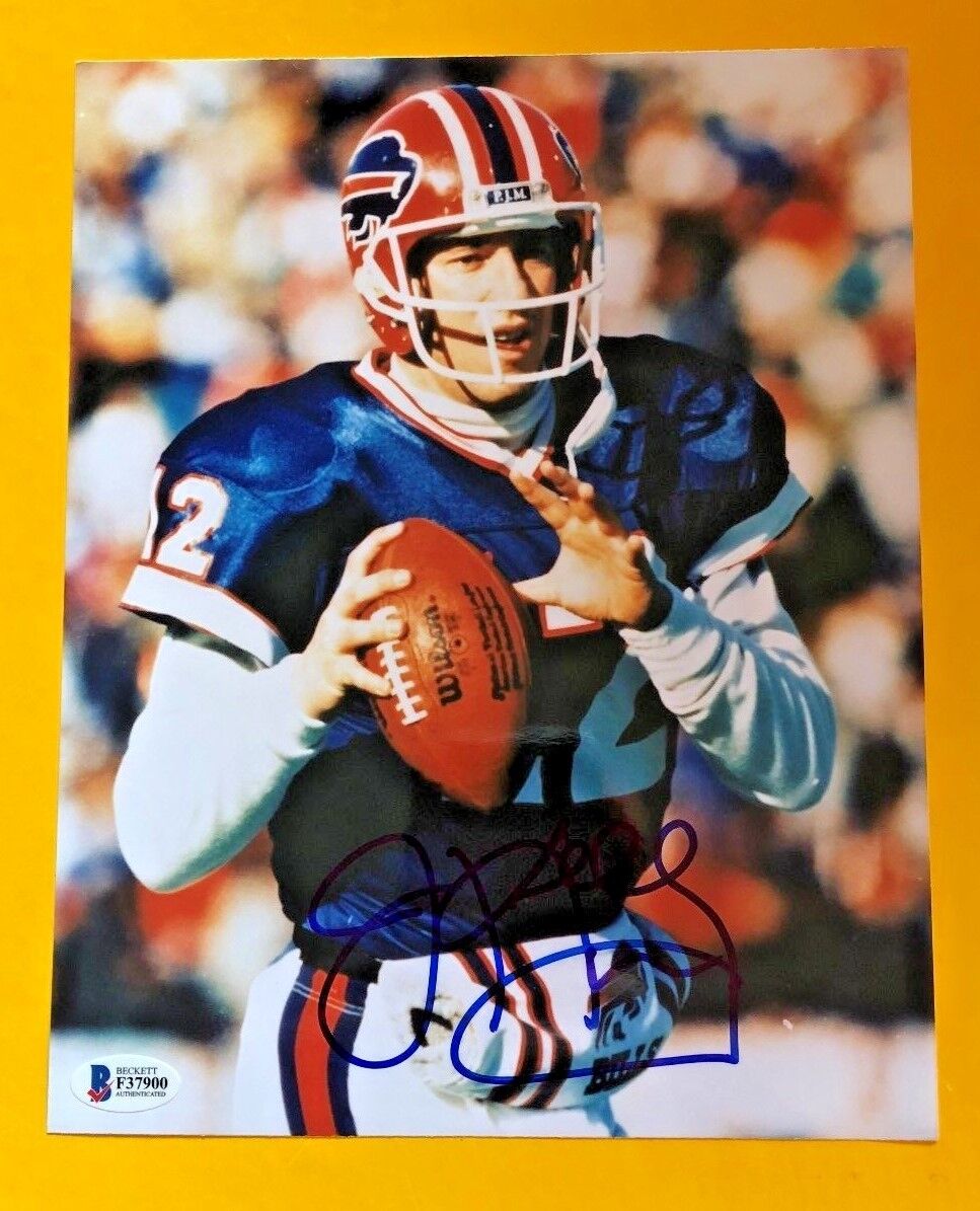 JIM KELLY SIGNED BUFFALO BILLS 8X10 Photo Poster painting BECKETT CERTIFIED