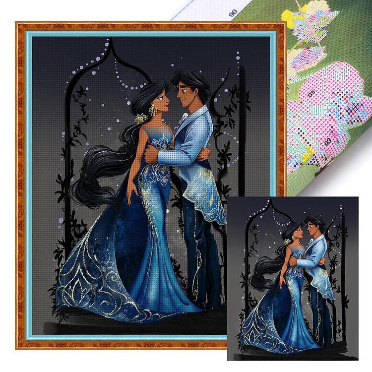 Disney-Prince And Princess - Printed Cross Stitch 11CT 40*50CM