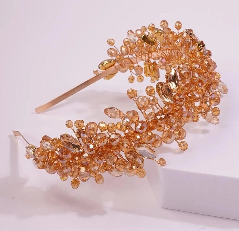 Women’s Elegant Streetwear Geometric Crystal Hair Band
