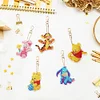 5PCS Winnie Puuh und Tigger doppelseitig - 5D DIY Craft Schlüsselanhänger