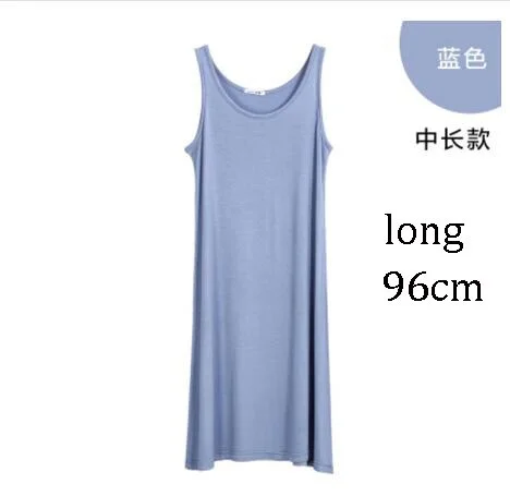 2020 Women's fashion Modal Dress Spaghetti Vest 82 to 110cm Long Under dress Spring and summer Ladies Casual Dresses