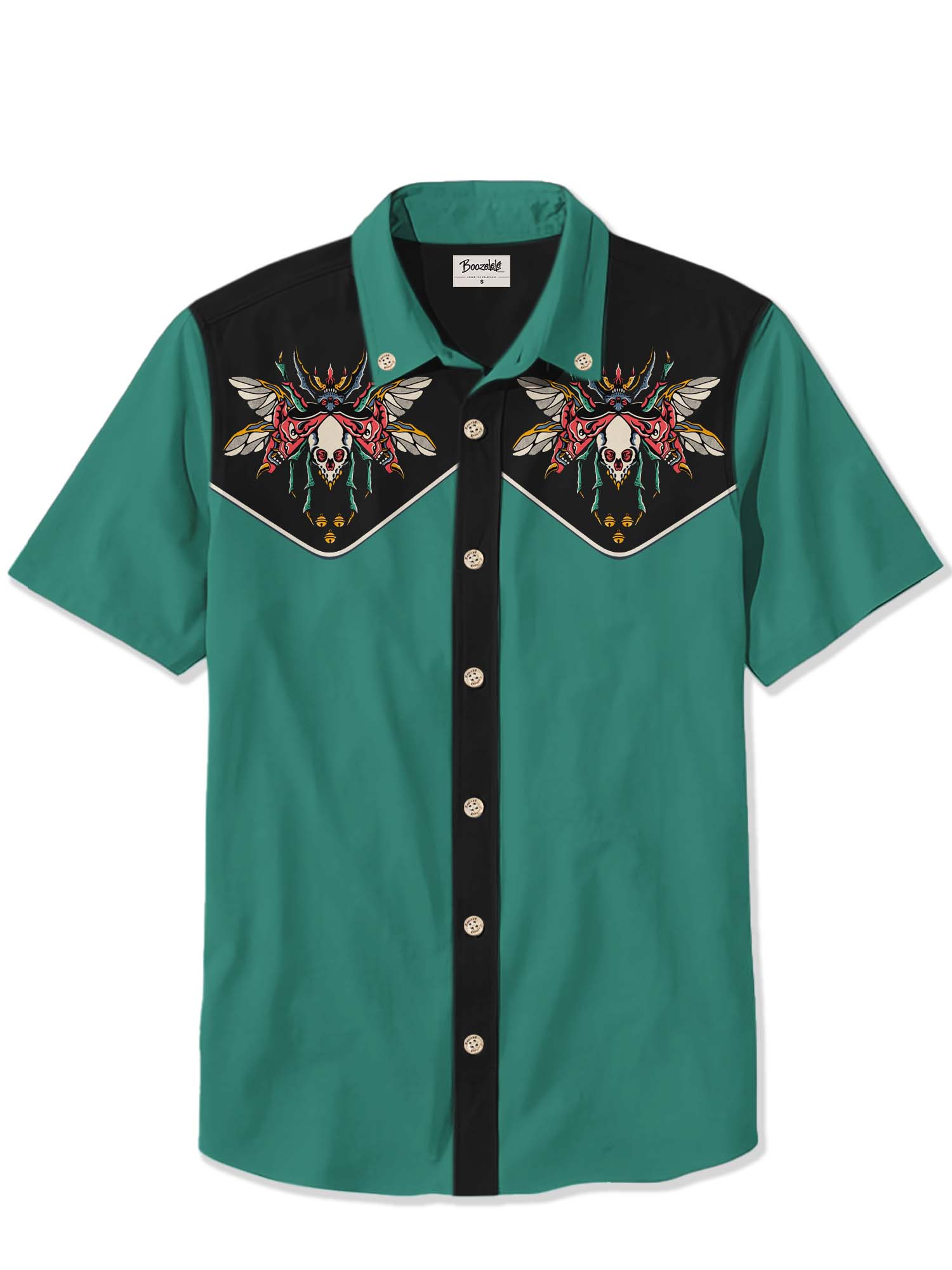 【ILLUSTRA.13 X Boozelele】Skull Beetle - 100% Cotton Shirt