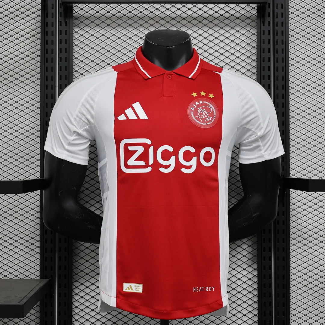 24/25 Ajax Home Player Version Men's Football T-Shirt Thai Quality