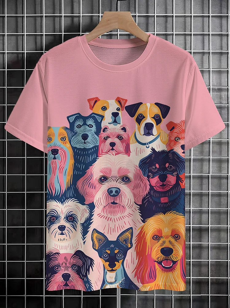 Men's A Group Of Dog PrintsT-Shirt