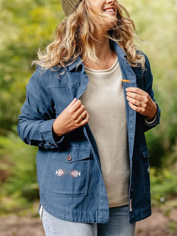 Classic Delicate Embroidery Denim Jacket For Women