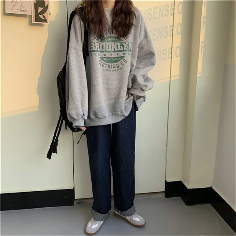Brownm Brownm Female Autumn Thin Unless Coat Ins Versatile Iajuku Wind Loose Student Loose Jacket 2024 New