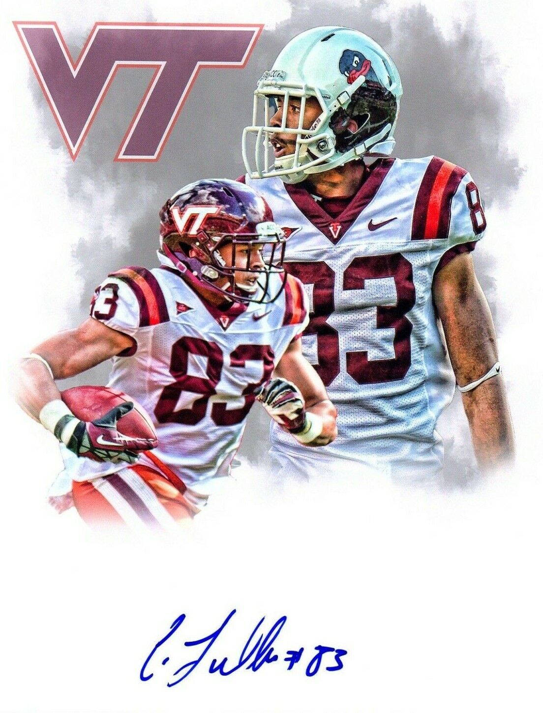 Corey Fuller Virginia Tech Hokies signed autographed 8x10 football Photo Poster painting COA b