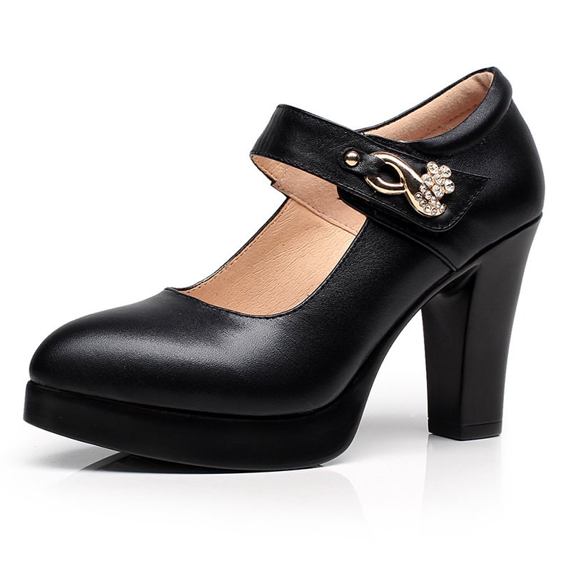 Women's Faux Leather High Heels-PABIUYOU- Women's Fashion Leader