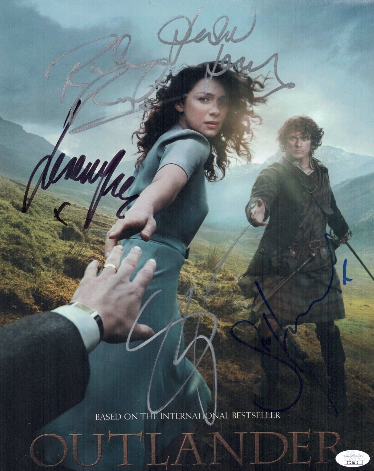 OUTLANDER Sam Heughan Cast X5 Signed 11x14 Photo Poster painting Autograph JSA COA Cert