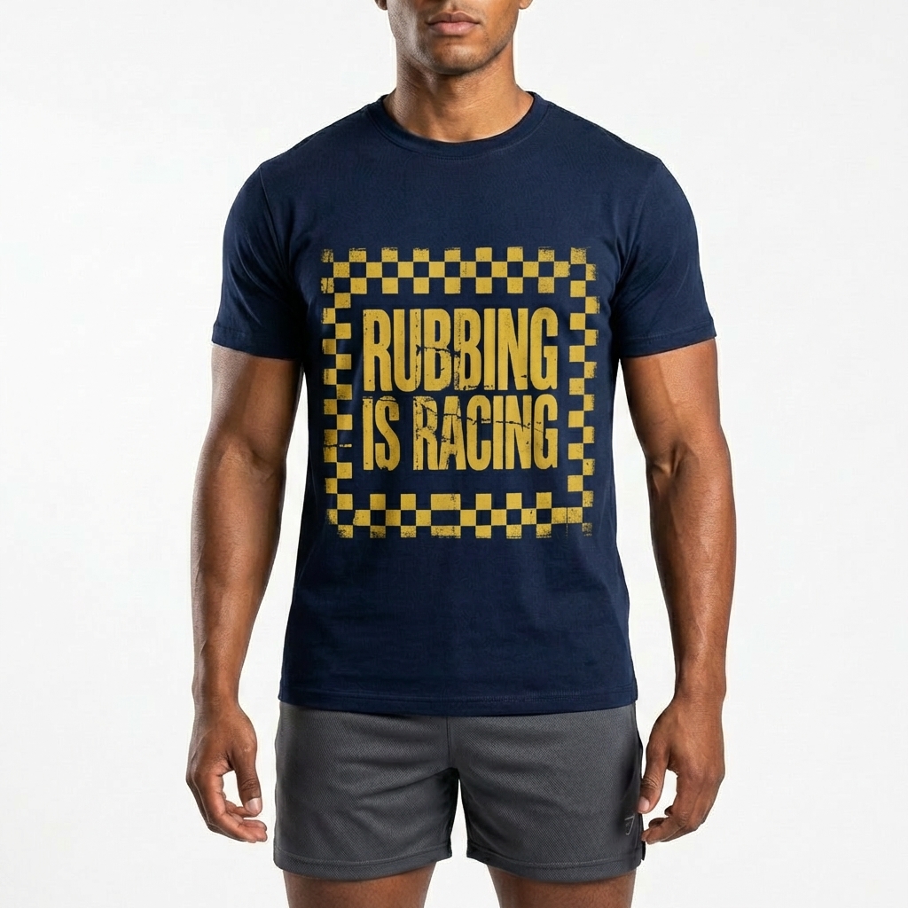  Men's American Racing-themed Casual Printed Short-Sleeved T-shirt Avantcool