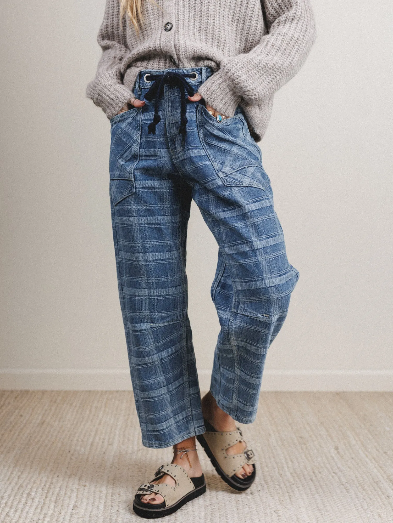 Pixie Party Jeans - Denim Plaid