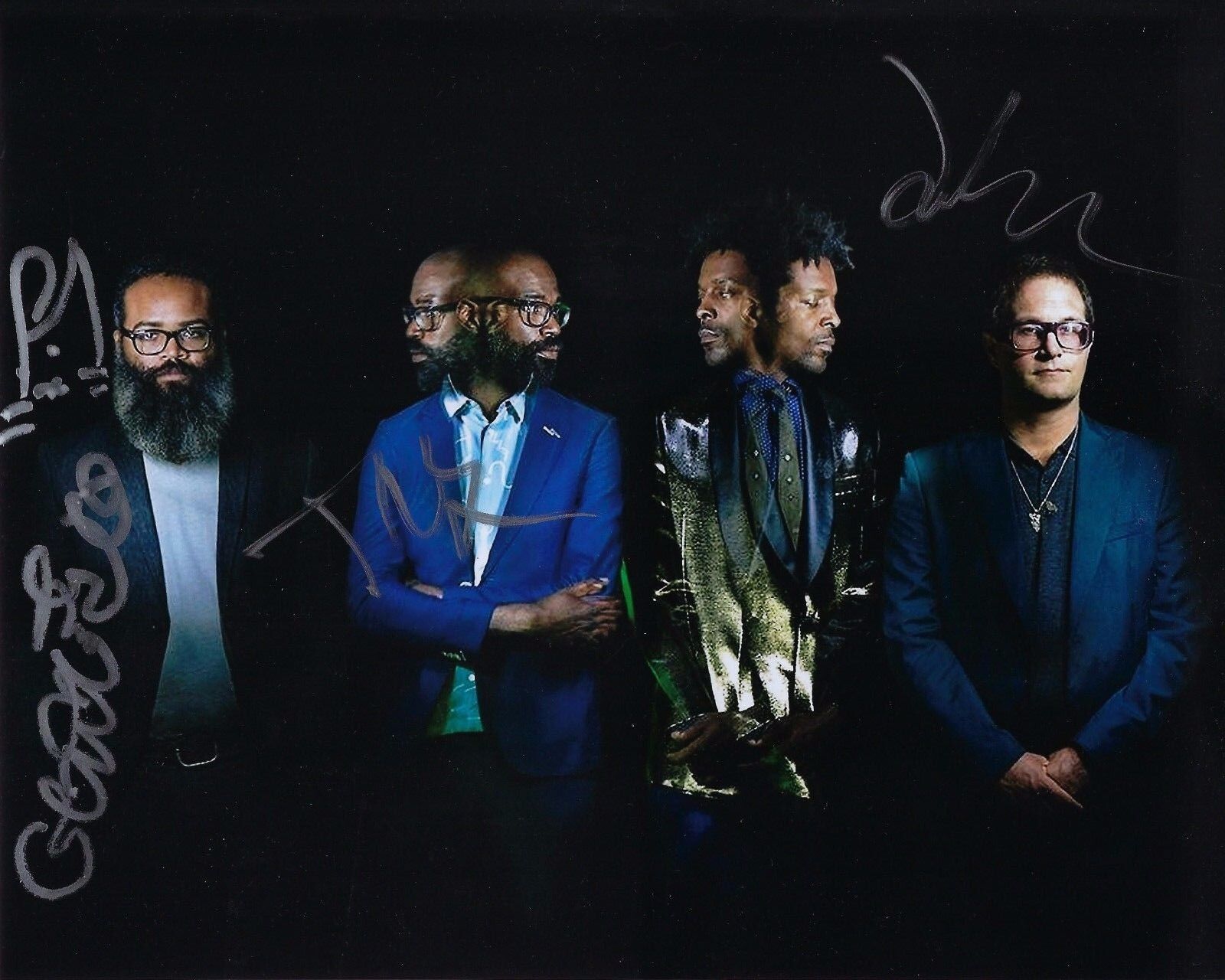 GFA Tunde Adebimpe x4 * TV ON THE RADIO * Band Signed 8x10 Photo Poster painting PROOF AD4 COA