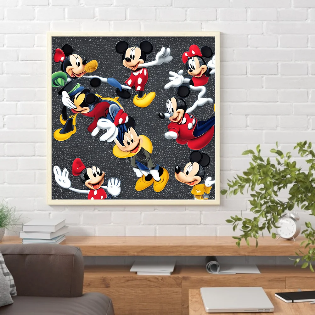 Full Round Diamond Painting 30*30cm - Disney Mickey Minnie