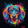 (PDF Pattern) Colorful Puppy 14CT PDF Cross Stitch Pattern Instant Digital Download Counted Printable 11.81x11.81inch
