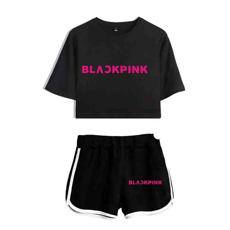 Black pink hot sale shorts