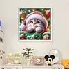 Christmas Kitten - 11CT Stamped Cross Stitch - 40*40cm - Cat Xmas