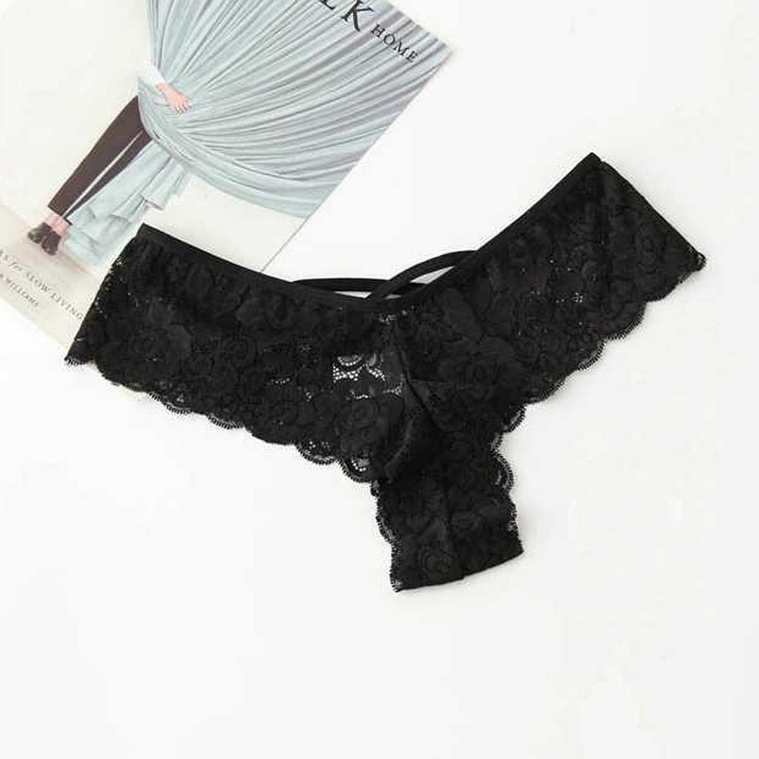 Women Lace Briefs Sexy Lingerie Panties Female Underwear Low Waist Knickers Thongs G-String Plus Size S-3XL