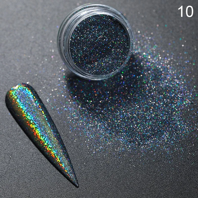 1g Glitter Nail Sequins iridescent Powder Shining Irregular 3D Hexagon Colorful Sequins Summer Popular DIY Nail Art Decoration-Nail Inspo