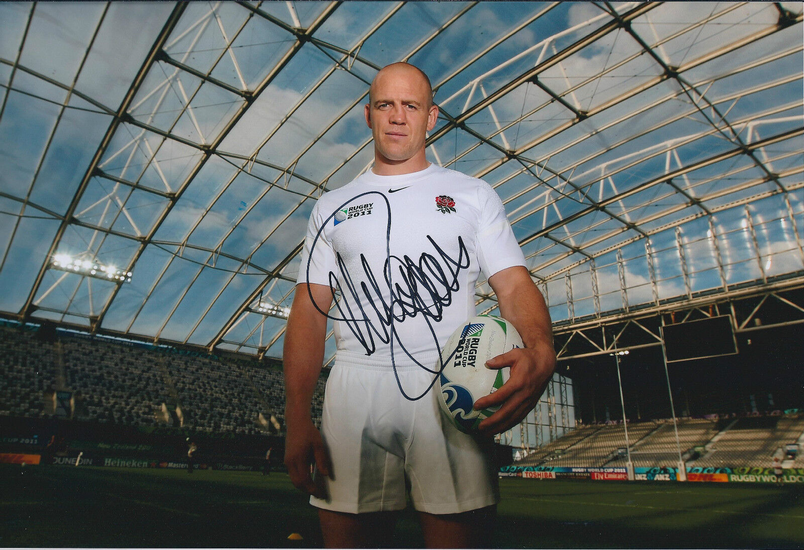 Mike TINDALL Signed Autograph 12x8 Photo Poster painting AFTAL COA England RUGBY World Cup 2011