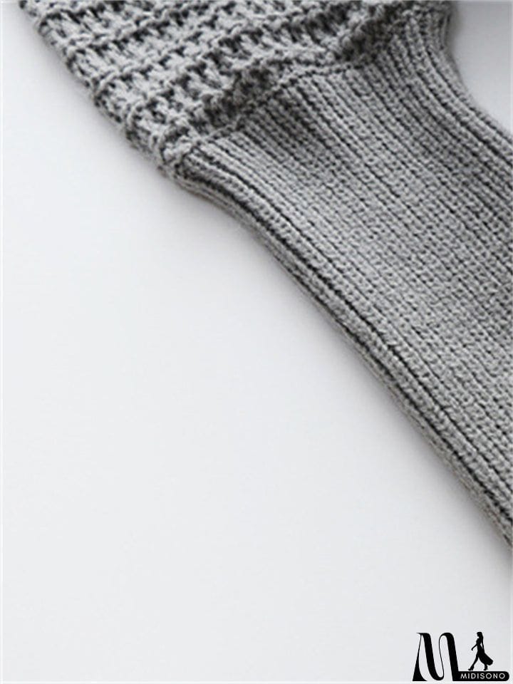 MidiSono - Women's Temperament Comfy Loose Solid Color Cardigan Sweater