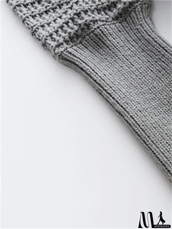 MidiSono - Women's Temperament Comfy Loose Solid Color Cardigan Sweater