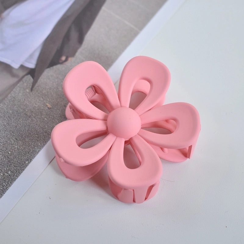Minimalist Flower Plastic Stoving Varnish Hair Claws 1 Piece