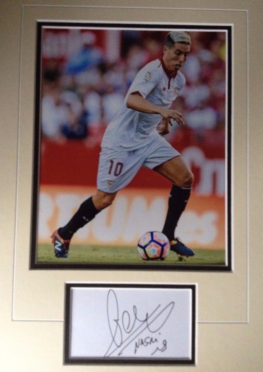 SAMIR NASRI - SEVILLE & FRANCE FOOTBALLER - EXCELLENT SIGNED Photo Poster painting DISPLAY