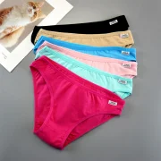 Gamehomew 3PCS/Pack Ladies Cotton Panties Free Shipping Comfortable Female Underpants Simple Solid Candy Color Underwear
